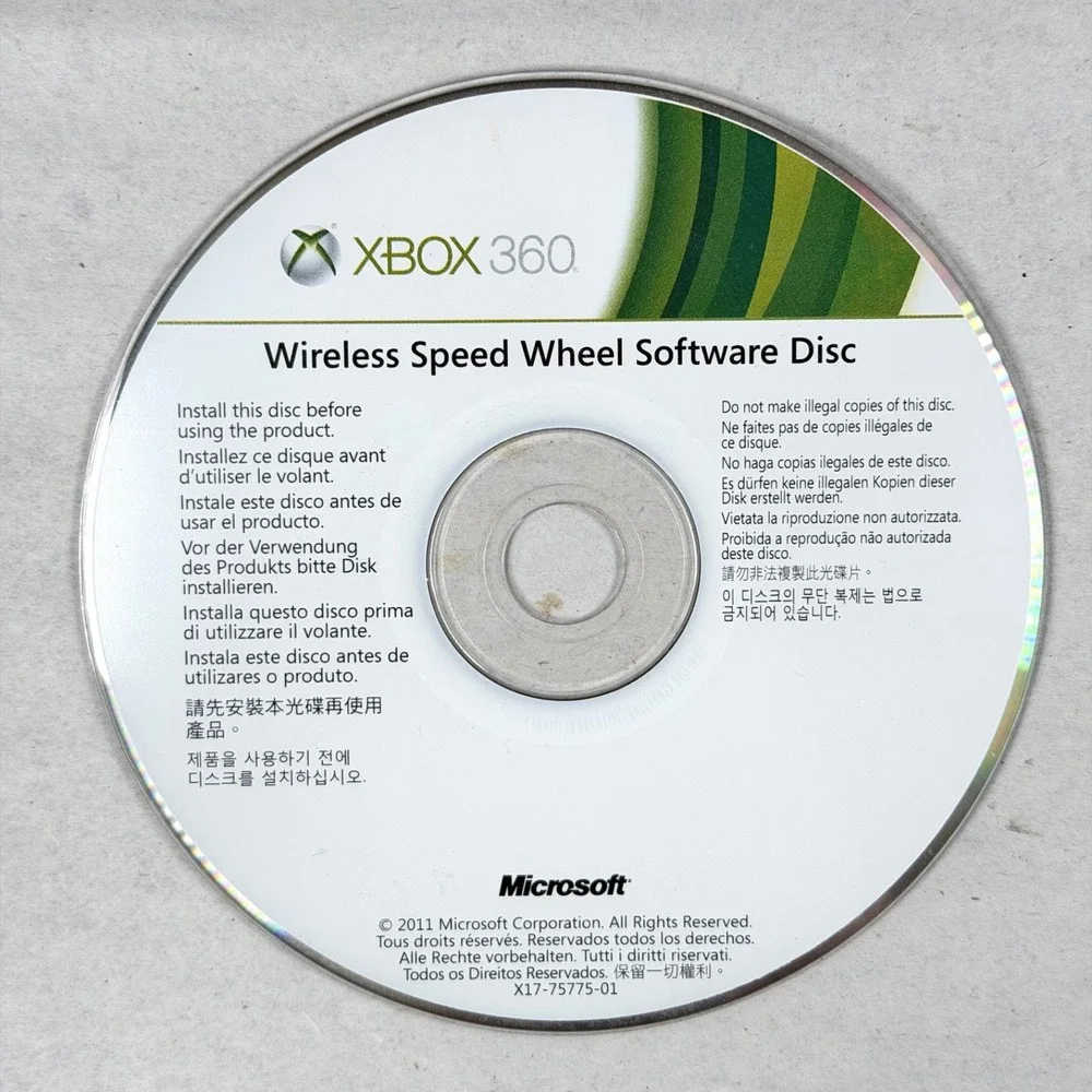 Xbox 360 - Wireless Speed Wheel Software Disc Only / TESTED & WORKS